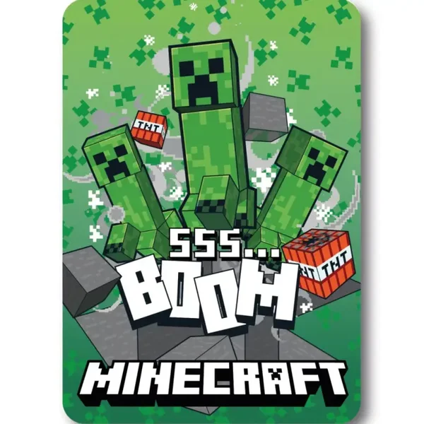 Couverture polaire Minecraft SSS Boom 100x140cm