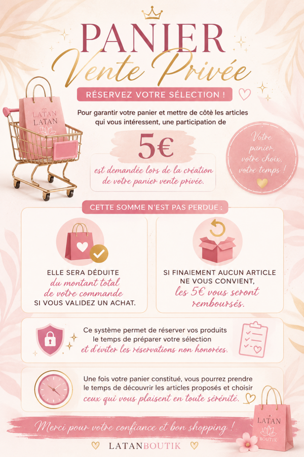🌸✨ Panier Vente Privée – Réservez votre sélection ! ✨🌸