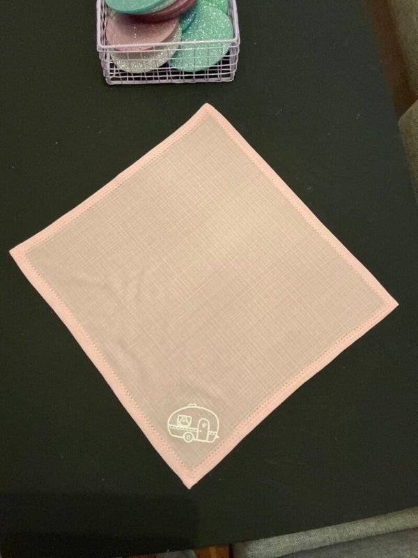 Rosa liten campingduk