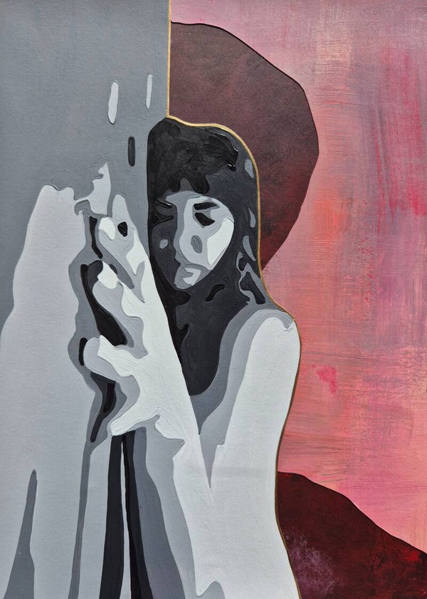 Standing against the floor