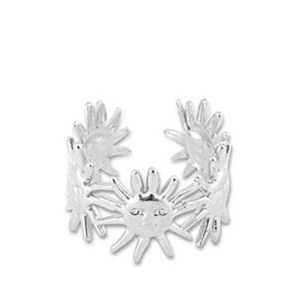 Verstelbare ring zon (zilver)