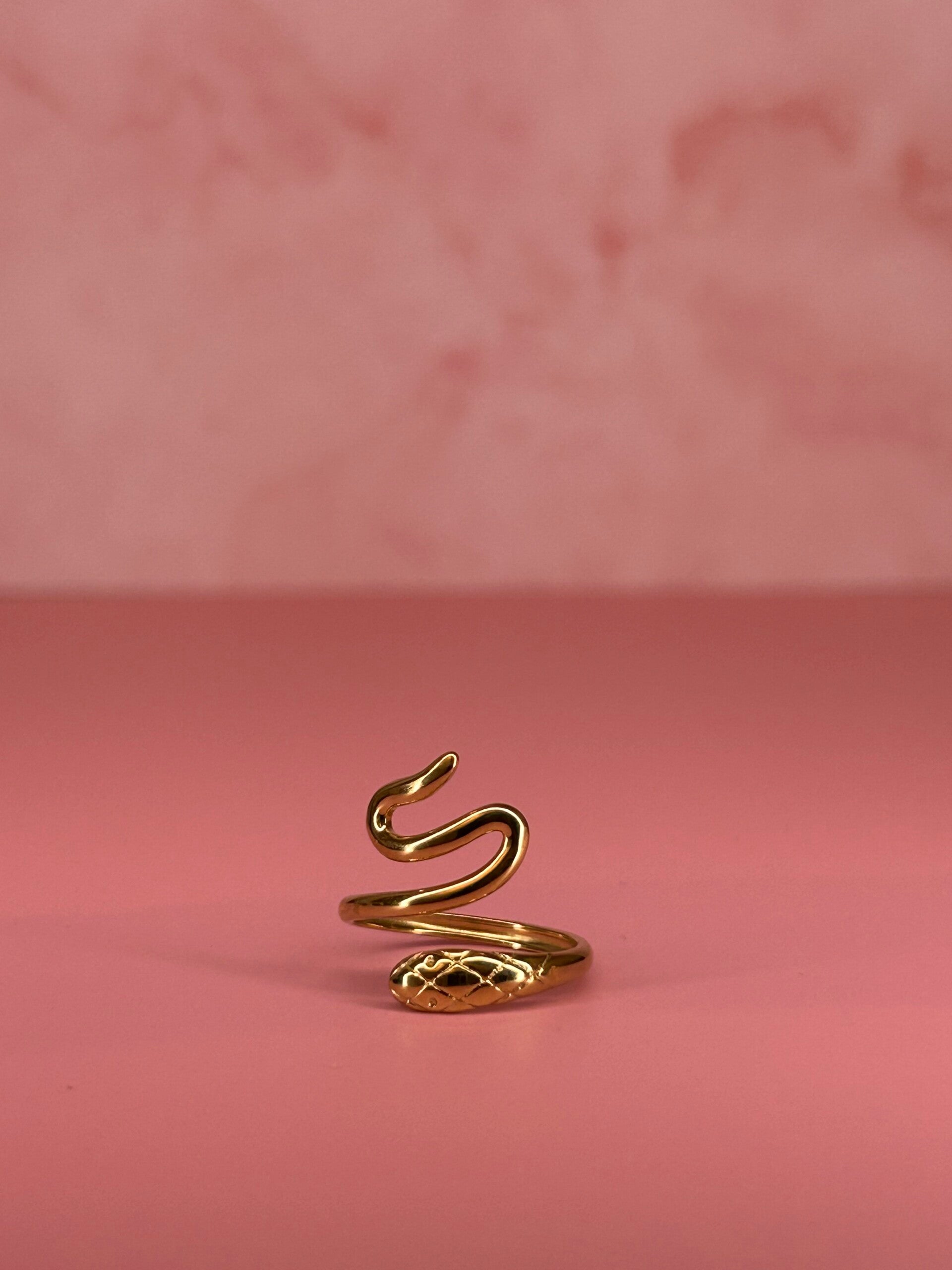 Verstelbare ring slang (goud)