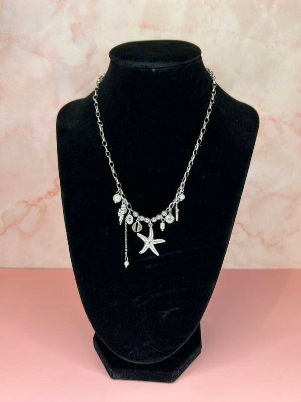 Bedelketting zeester (zilver)