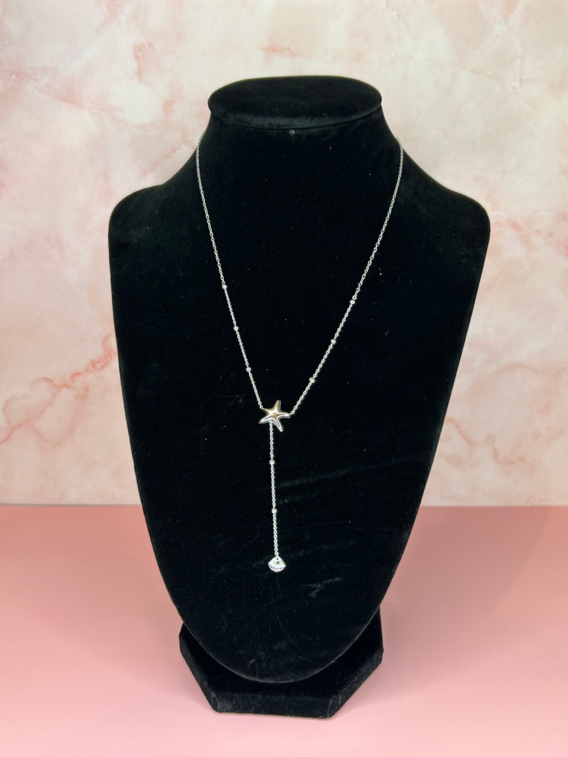 Ketting schelp/zeester (zilver)