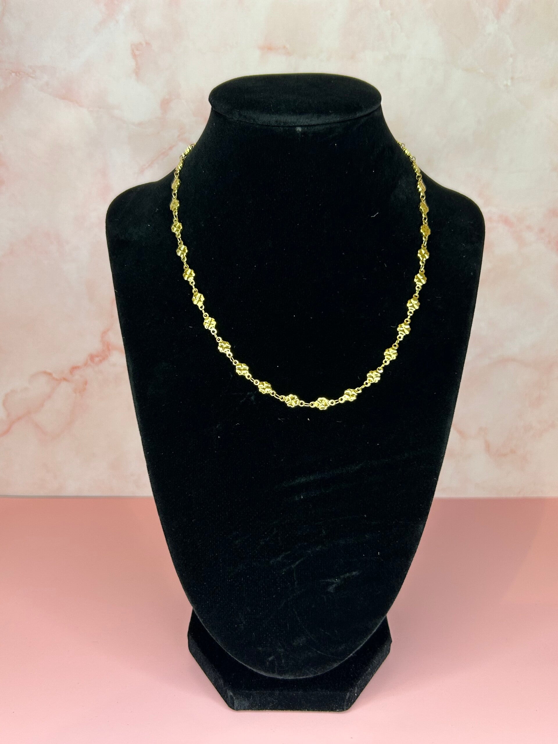 Ketting klavertjevier (goud)