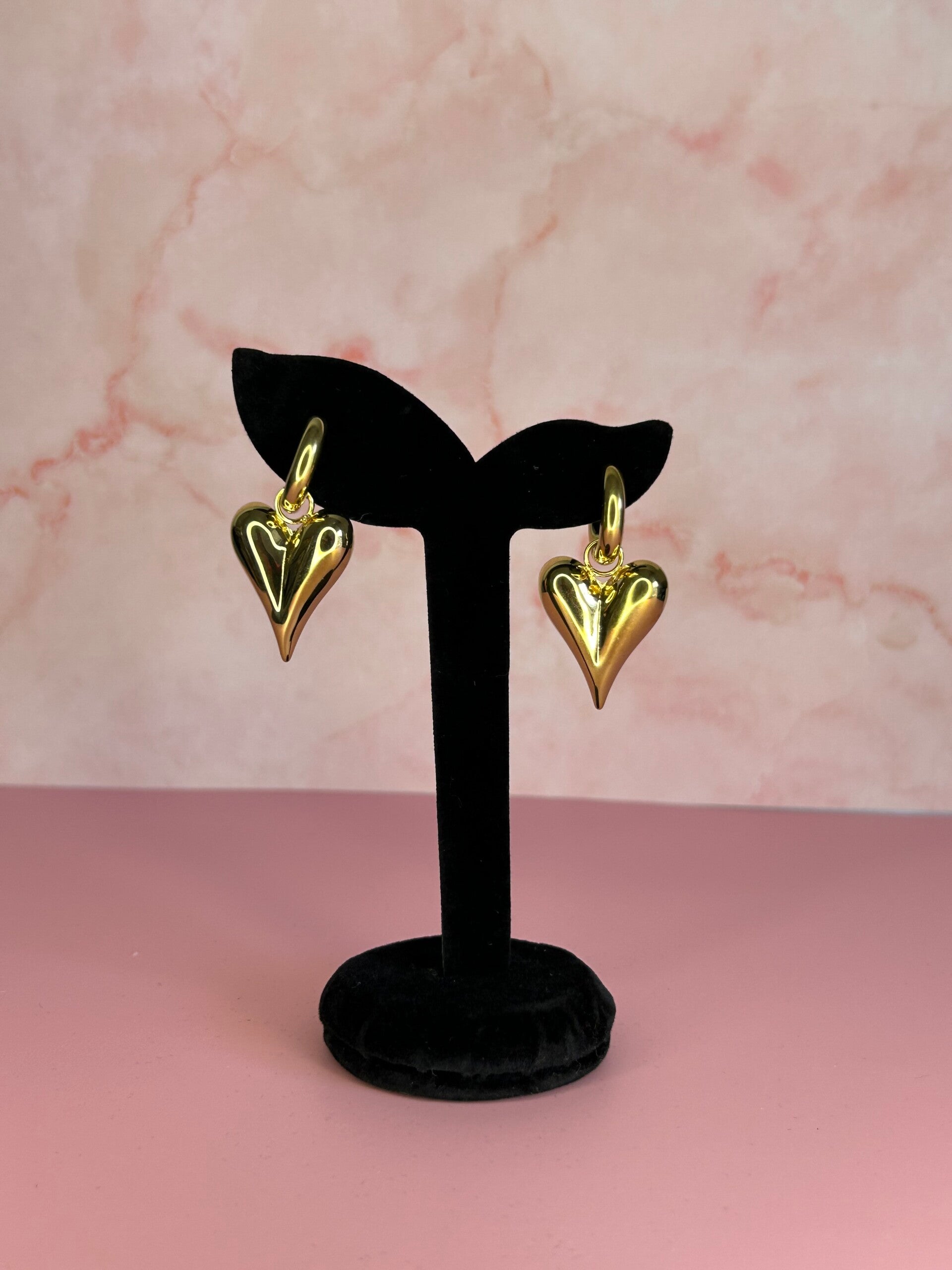 Oorbellen hartjes (goud)