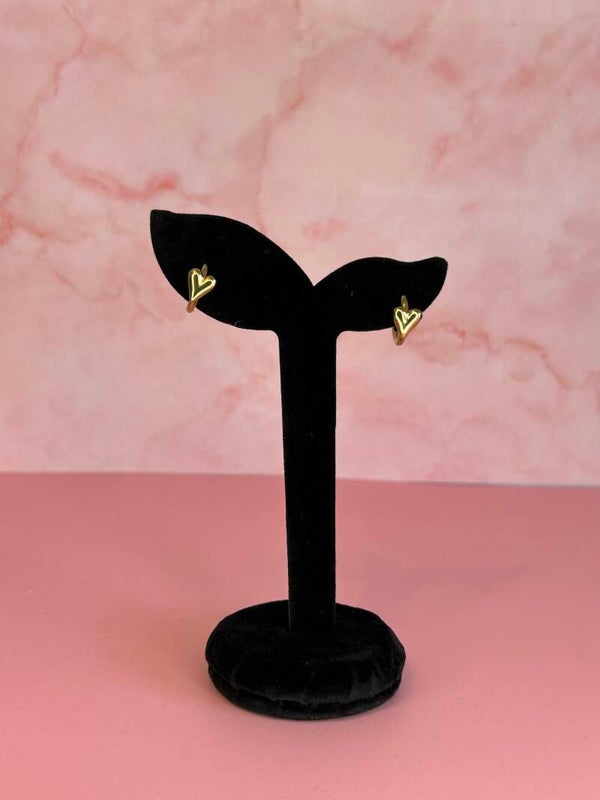 Oorbellen met minihartjes (goud)