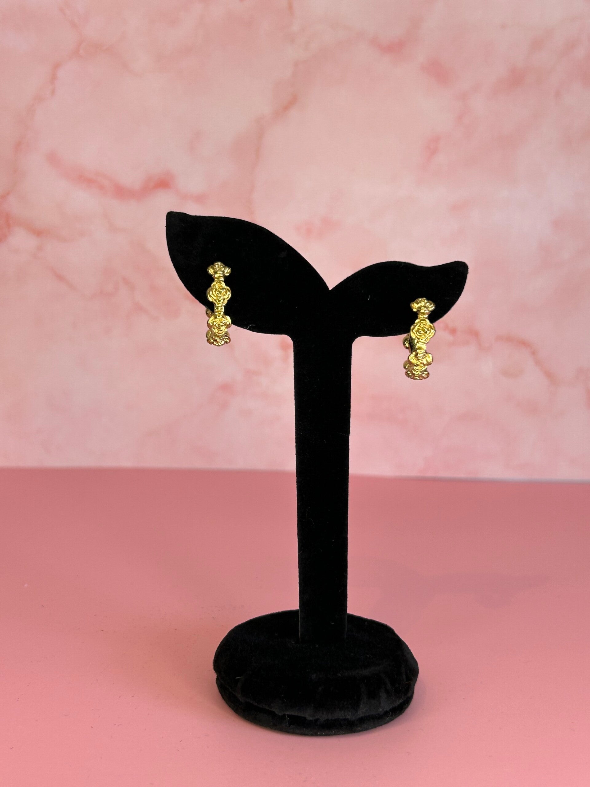 Oorbellen bloemen (goud)