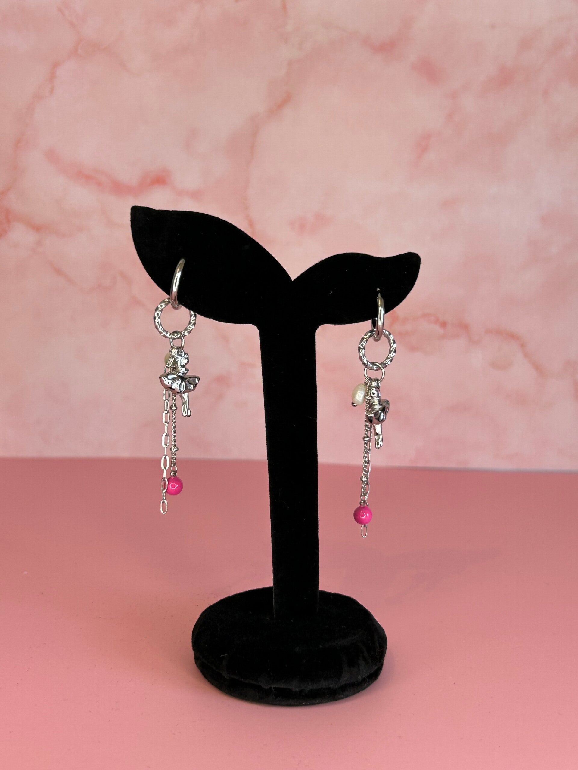 Oorbellen ballerina (zilver)