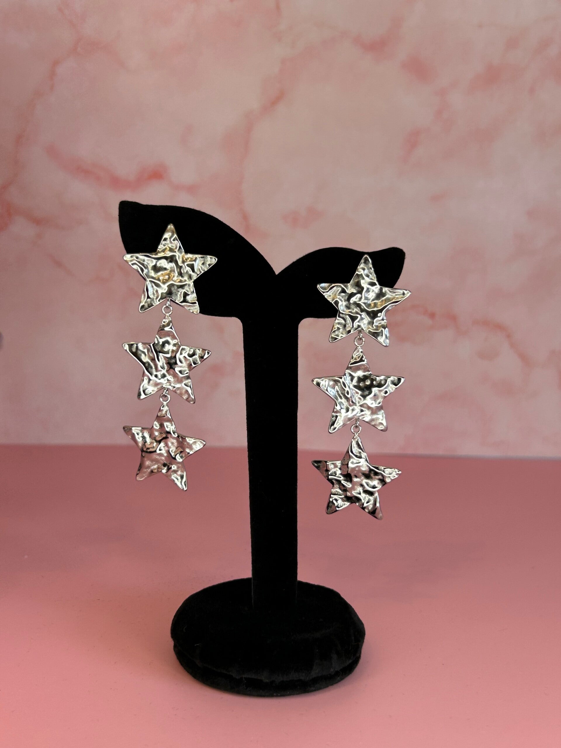 Oorbellen ster (zilver)