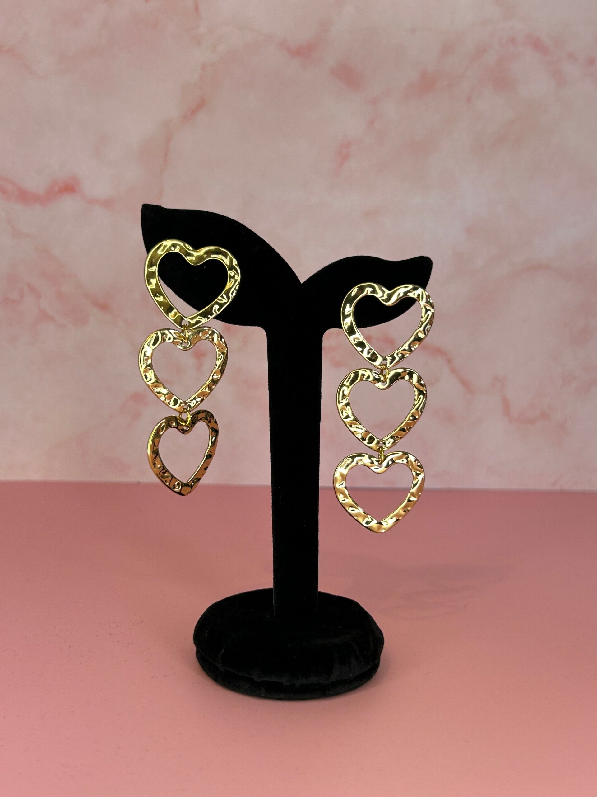 Oorbellen hart open (goud)