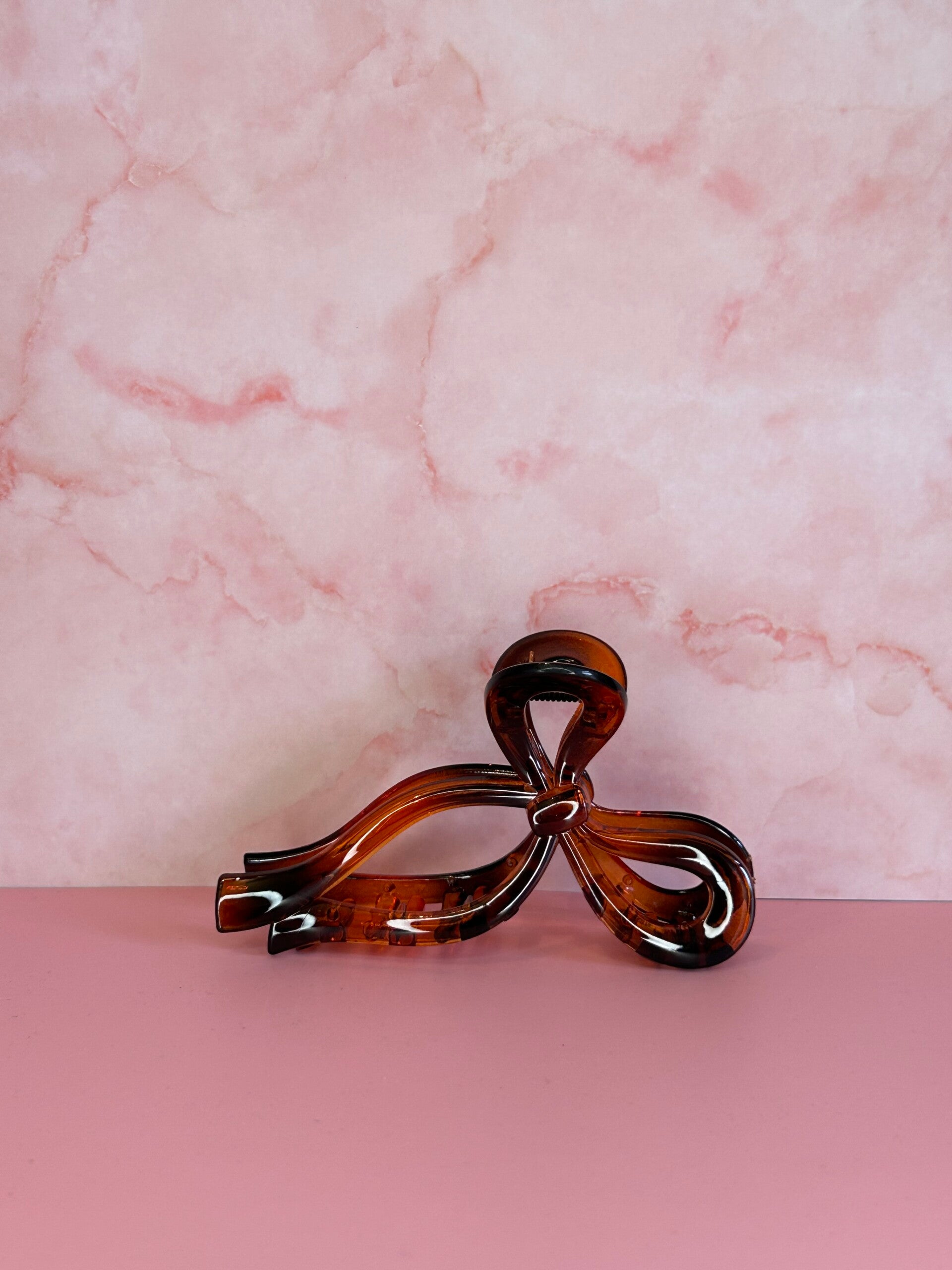 Haarklem strik bruin