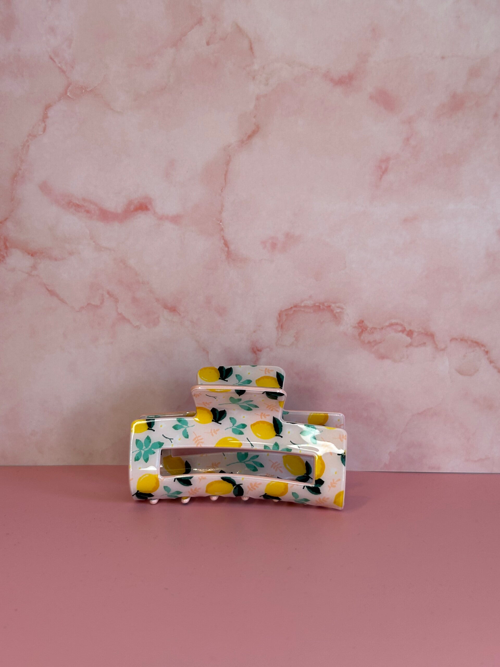 Haarklem roze met citroentjes