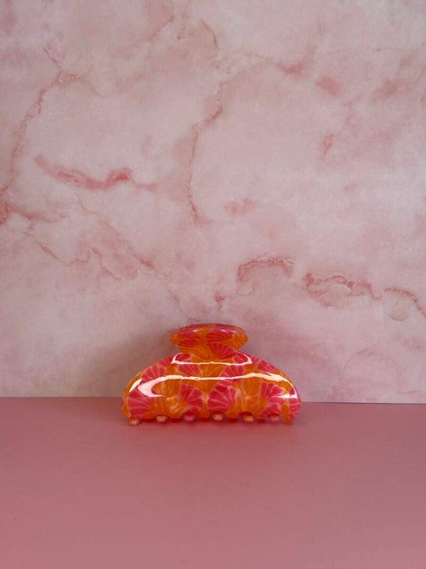 Haarklem roze/oranje