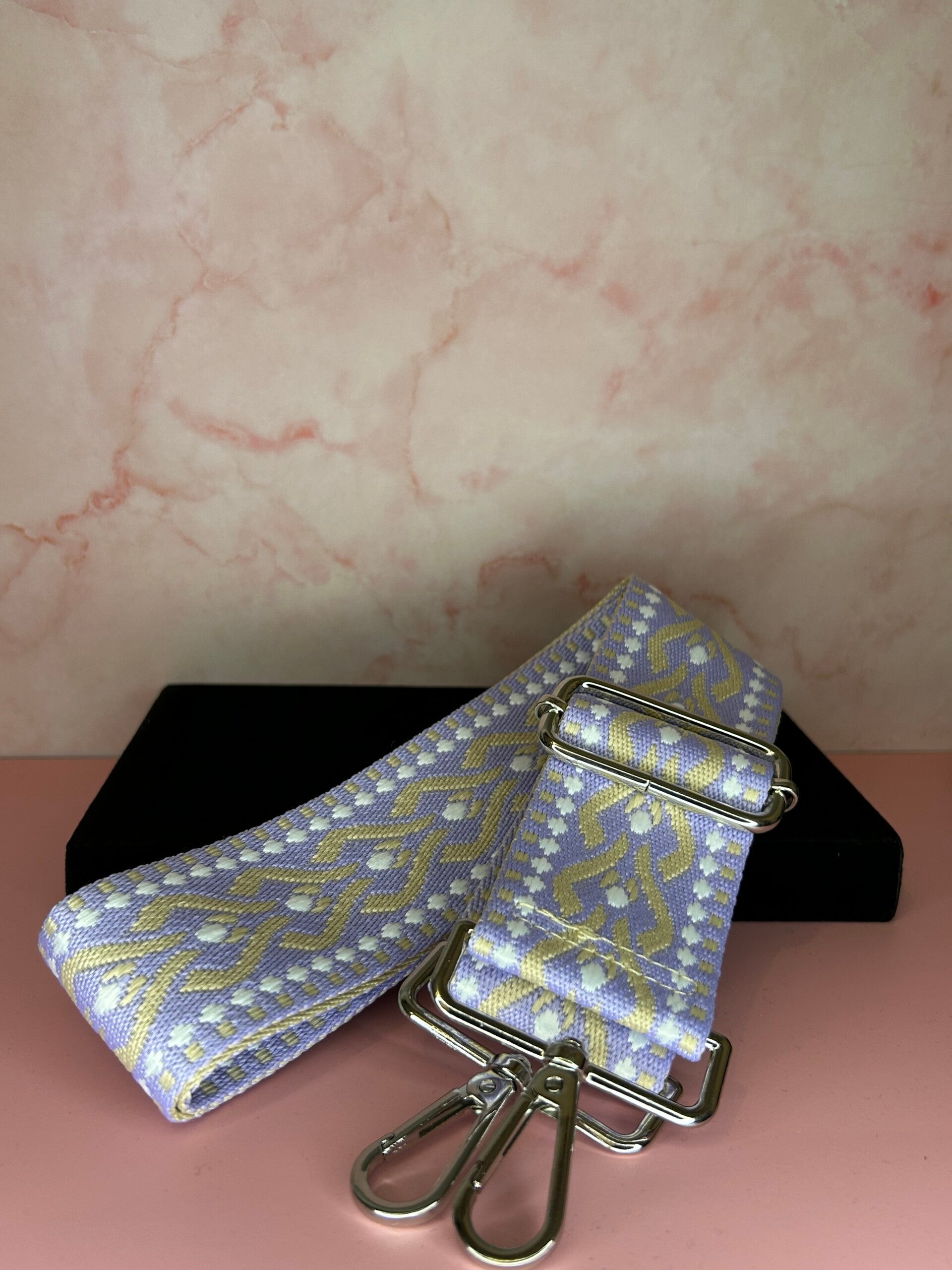 Strap paars/wit/creme