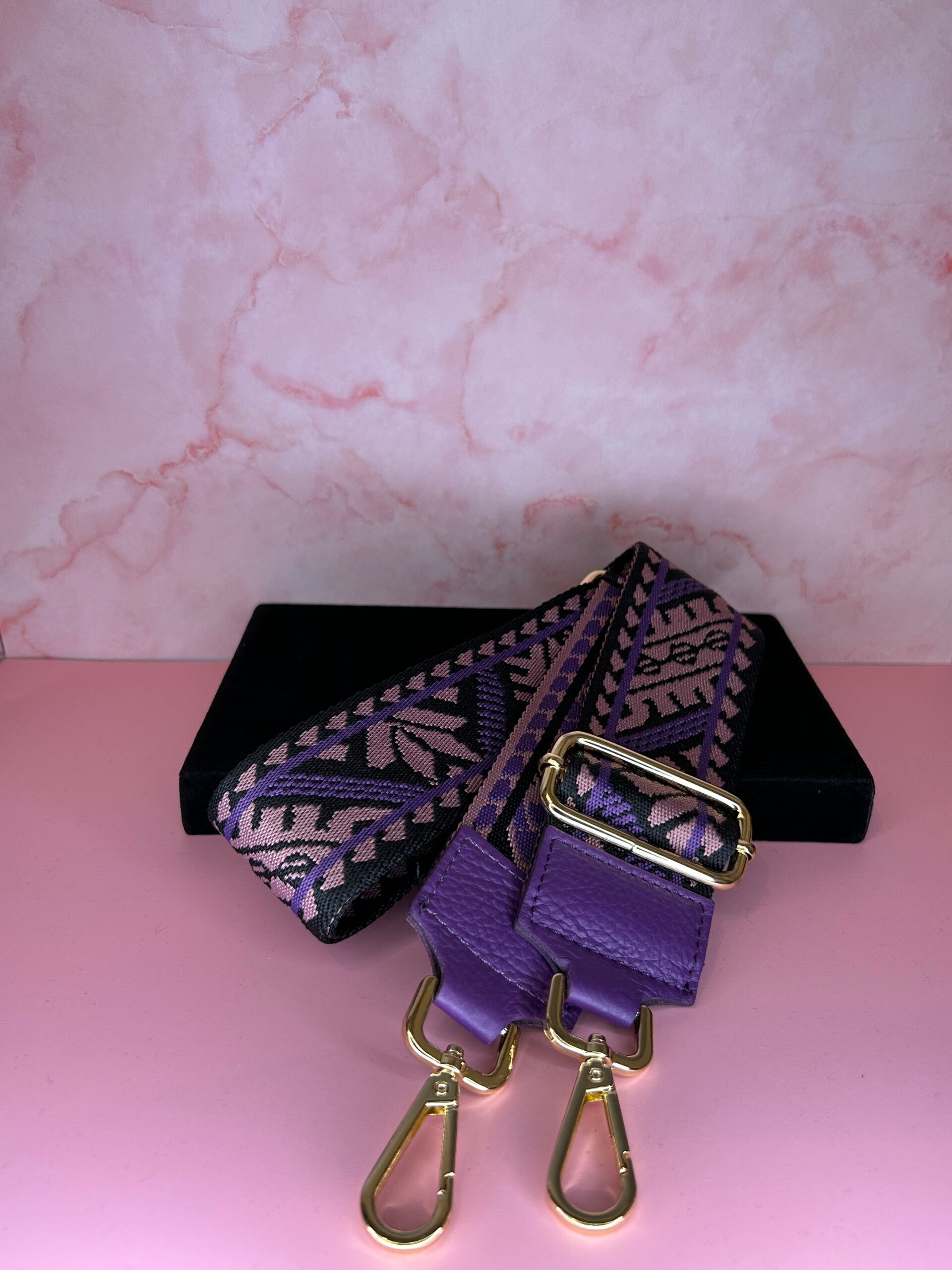 Strap paars/zwart/roze