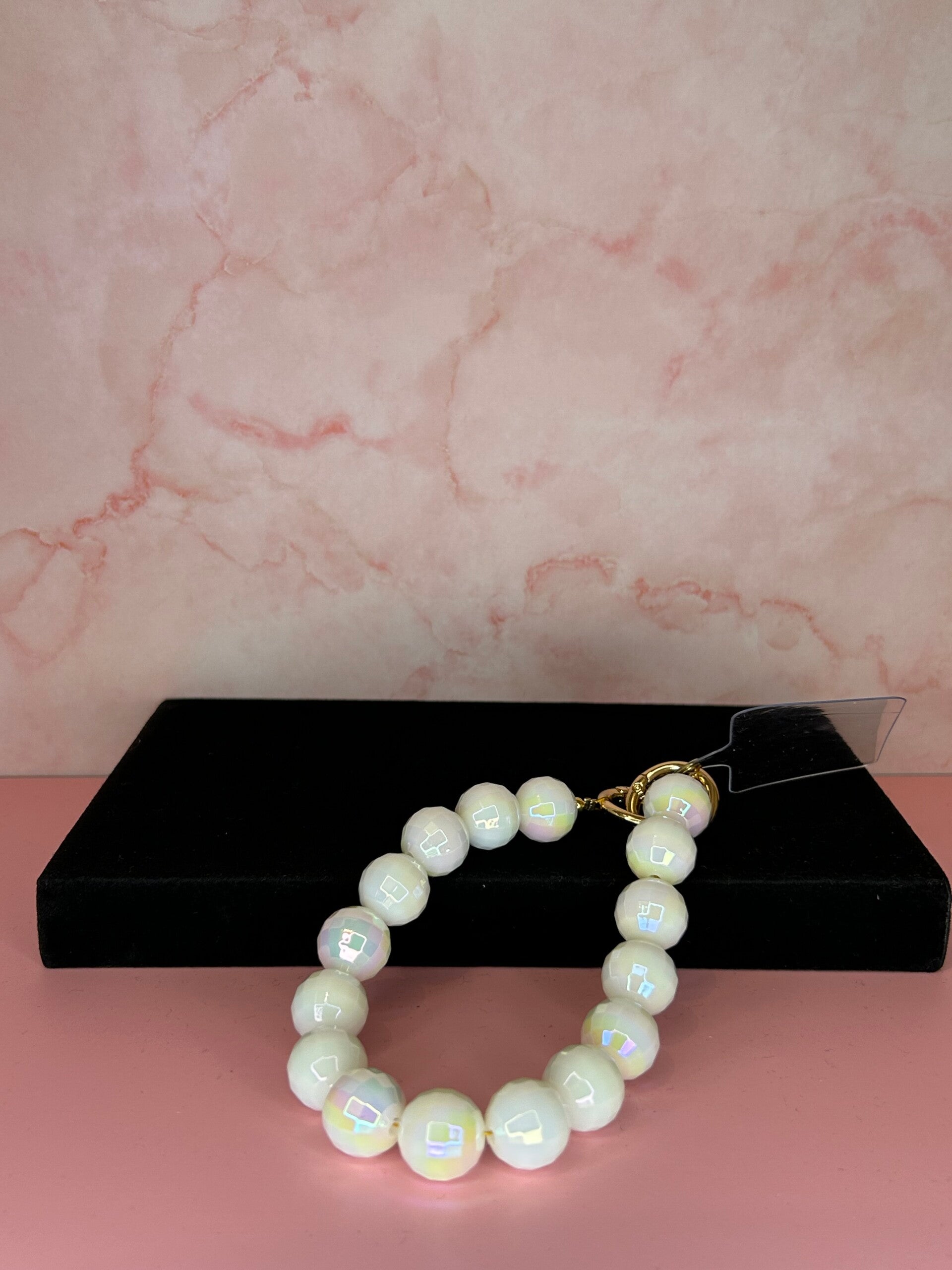 Telefoon handstrap discobal wit