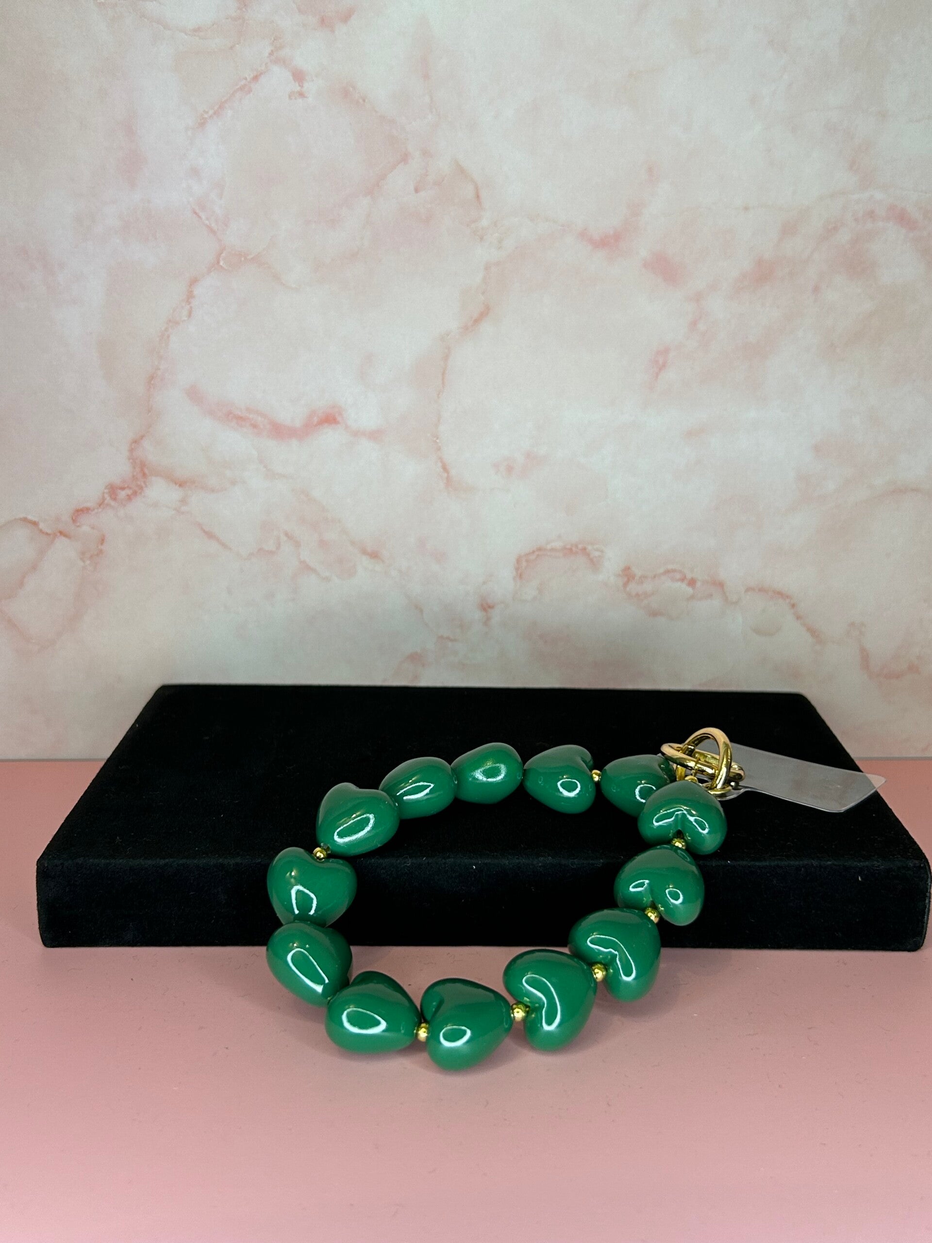 Telefoon handstrap hart groen