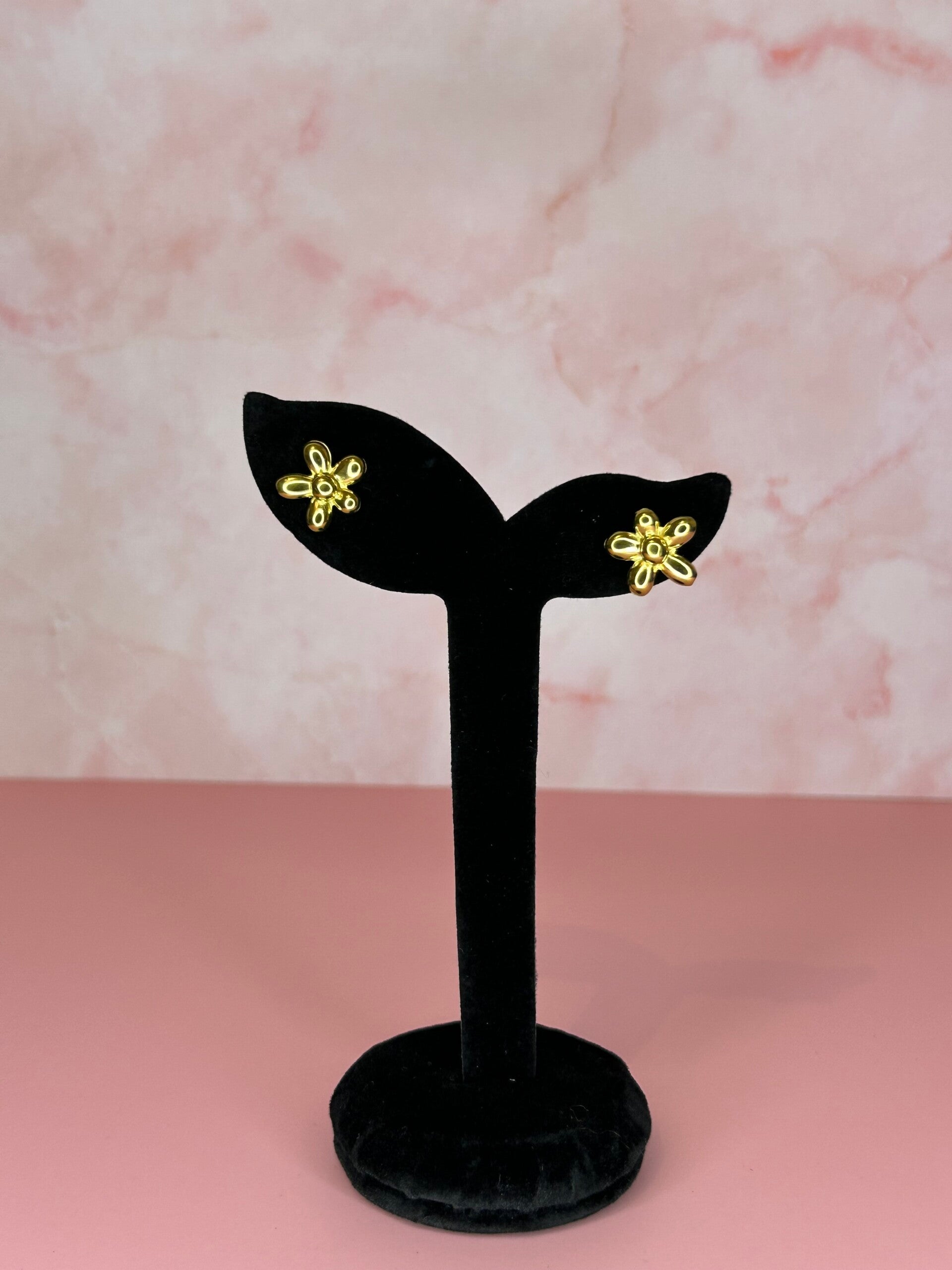 Oorbellen bloemknop (goud)