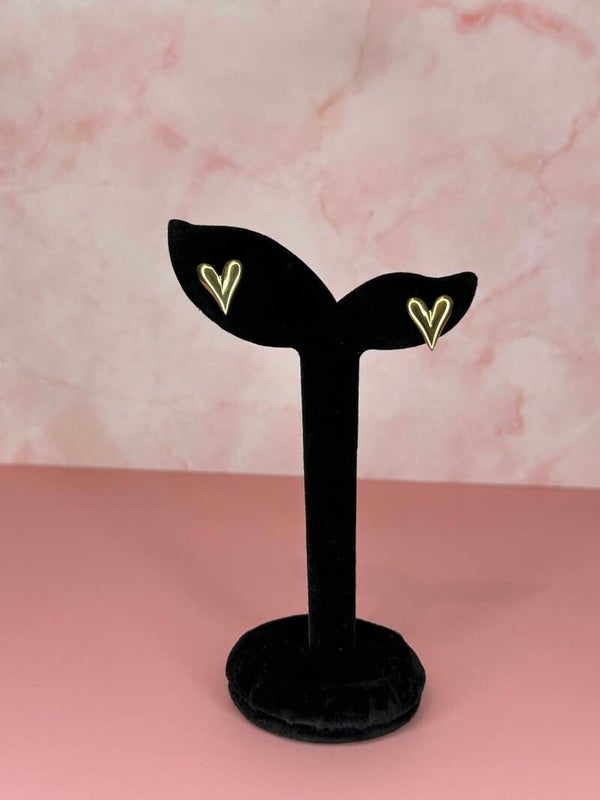 Oorbellen hartjes (goud)