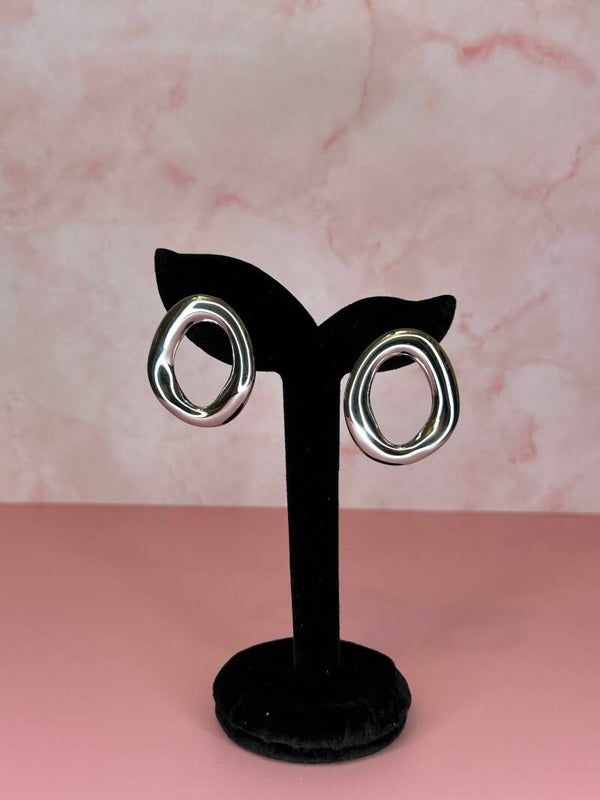 Oorbellen ovale vorm (zilver)