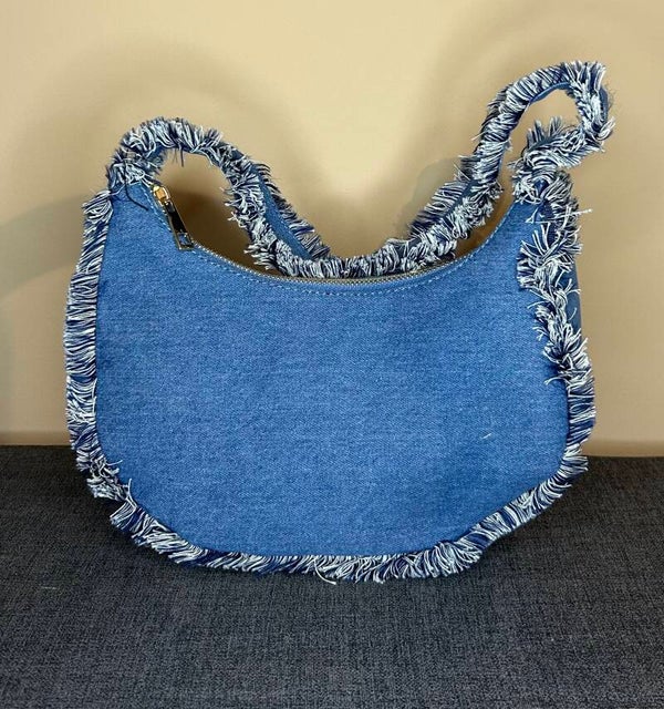 Schoudertas jeans (donker)