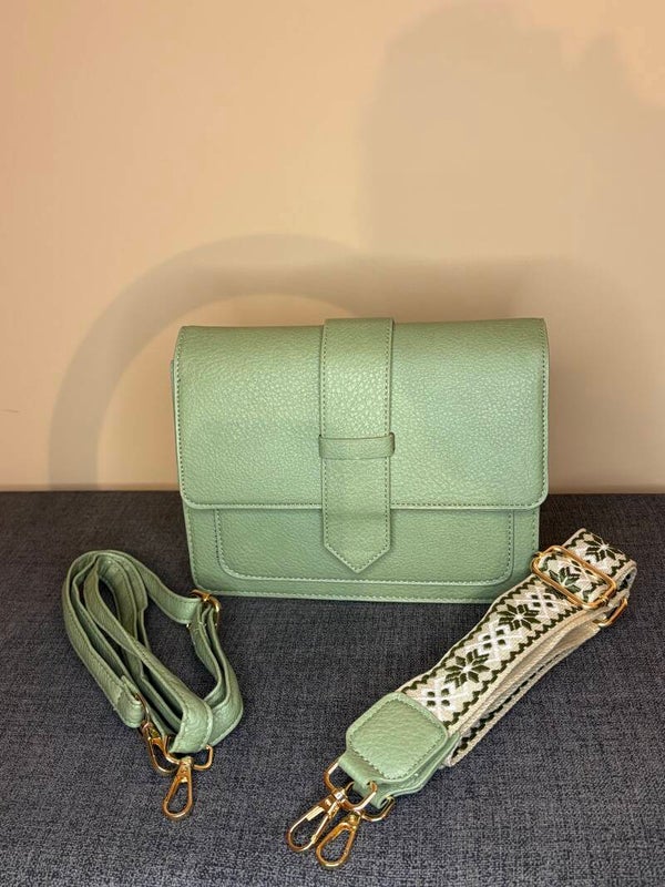 Crossbody tas met 2 straps - groen