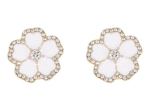 Manchetknopen whiteflower glitter