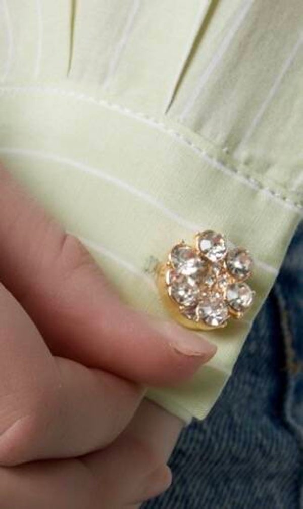 Manchetknopen steentjes blank