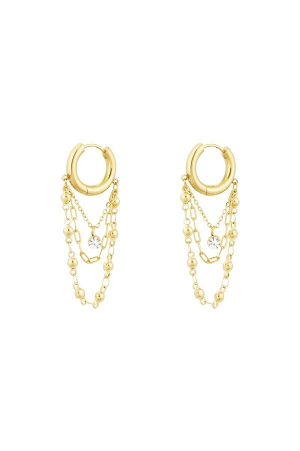 Bedeloorbellen lange ketting