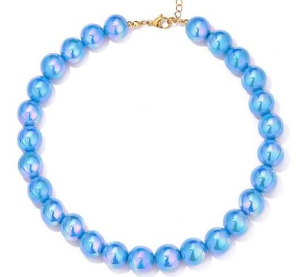Kralenketting blauw