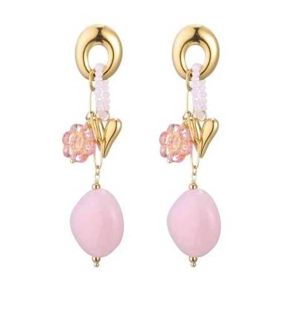 Bedeloorbellen roze