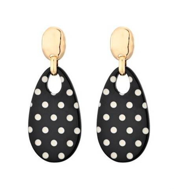 Oorbellen polkadot zwart