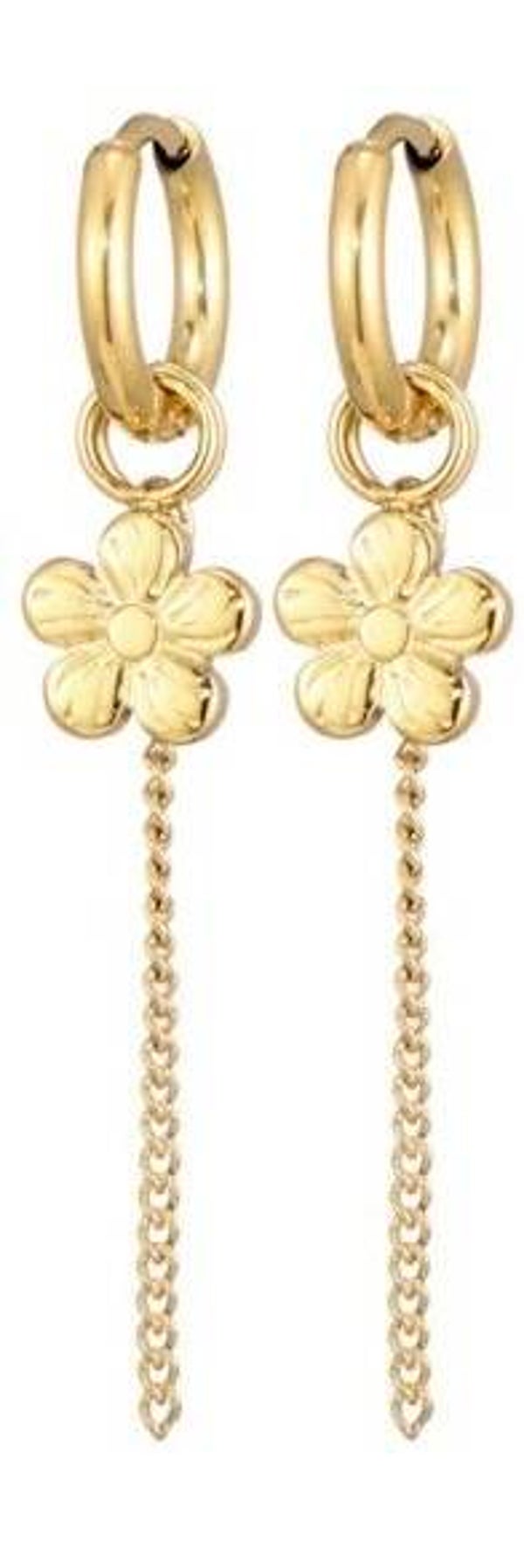 Oorbellen flower lang