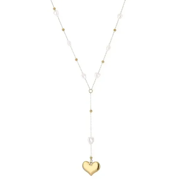 Y-ketting pareltjes en hart