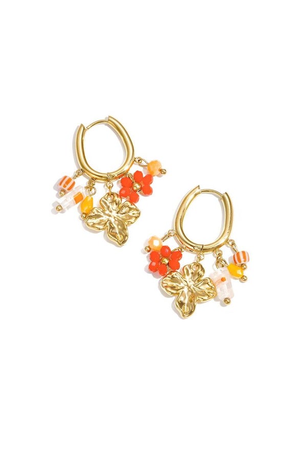 Bedeloorbellen flower oranje