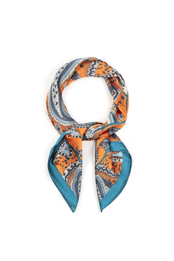 Sjaaltje oranje/blauw