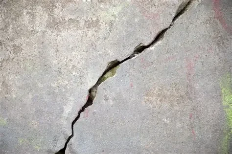 Crack in a poured foundation