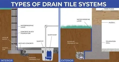 weeping tile drainage system
