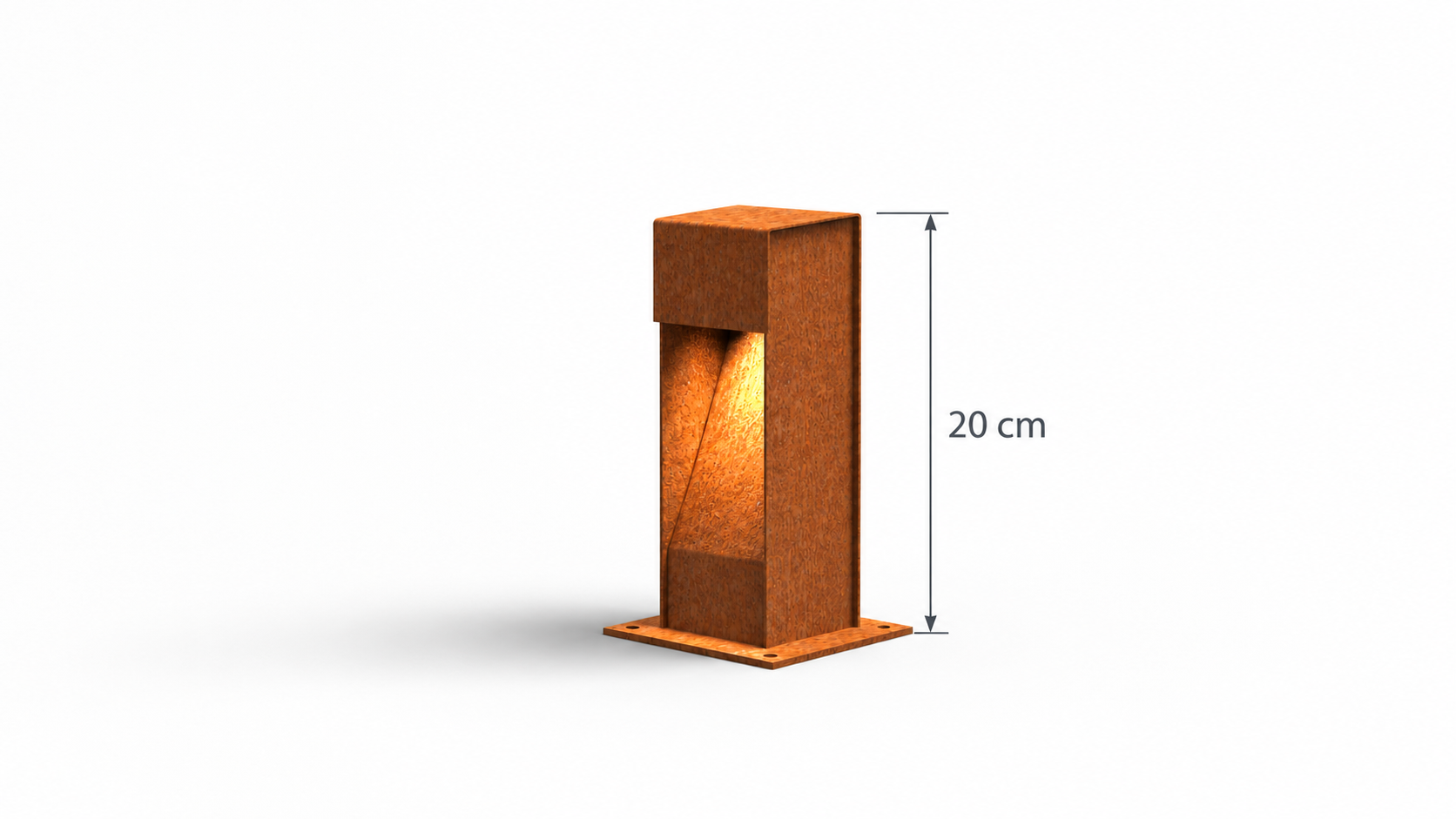 Staande cortenstalen buitenverlichting  LED CS1-H.200mm AANBIEDING