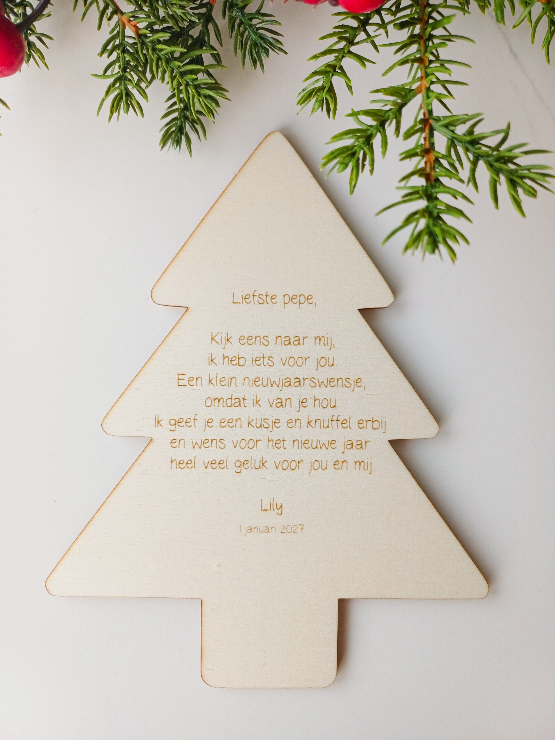 Nieuwjaarsbrief kerstboom