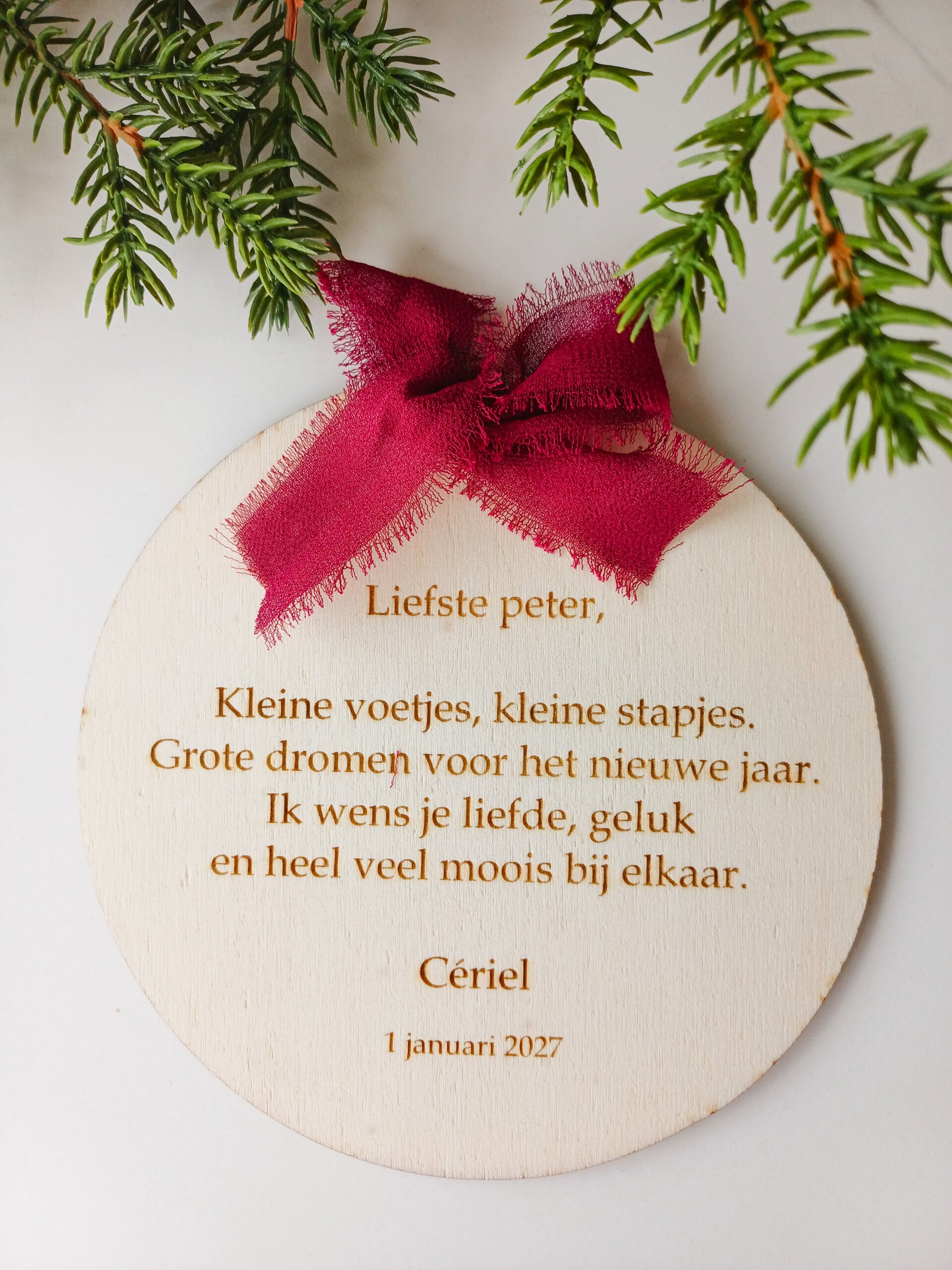 Nieuwjaarsbrief kerstbal