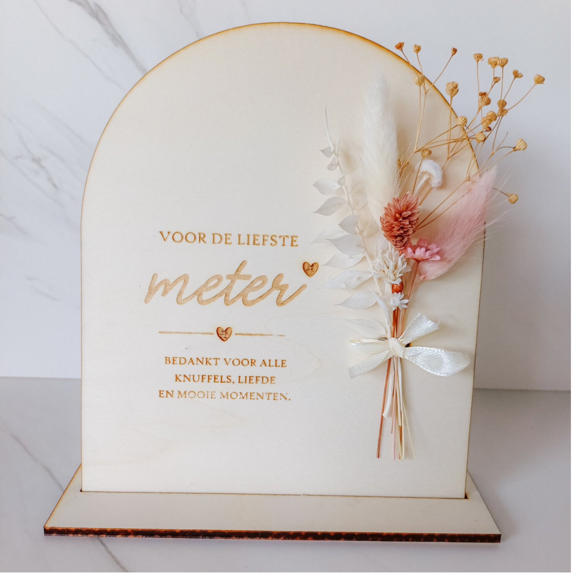 Cadeau voor meter | Houten bordje 'Voor de liefste meter'