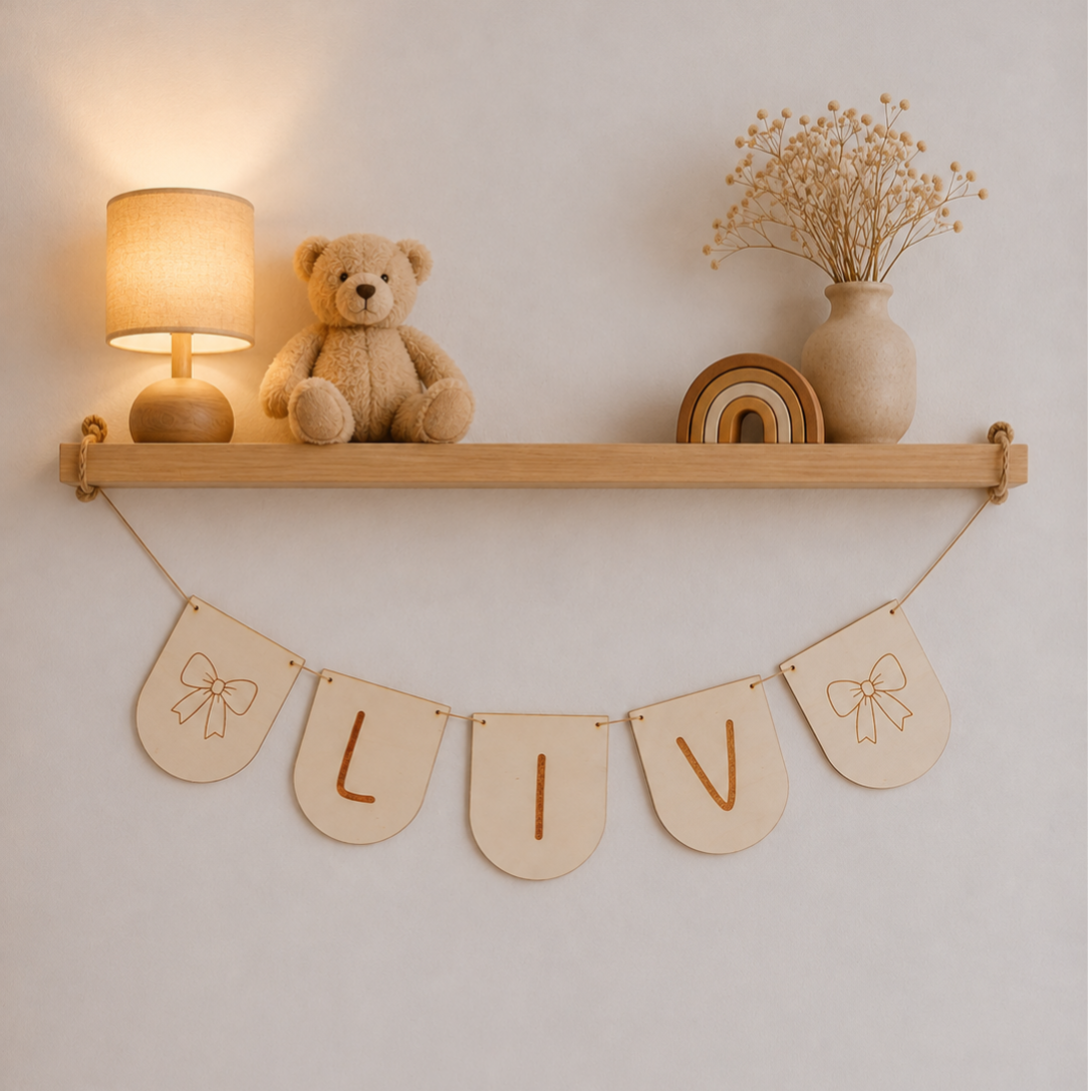 Houten boogvlaggetjes
