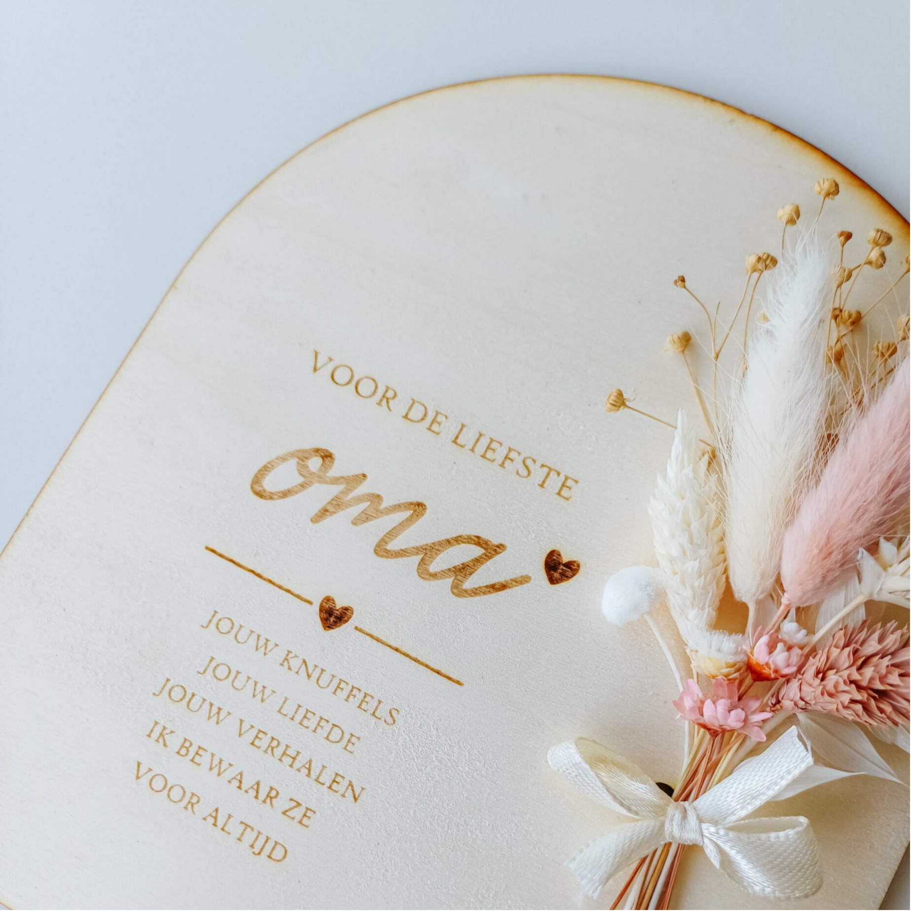 Cadeau voor oma | Houten bordje 'Voor de liefste 'oma'