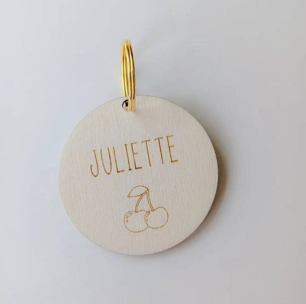 Sleutelhanger | rond met naam + afbeelding