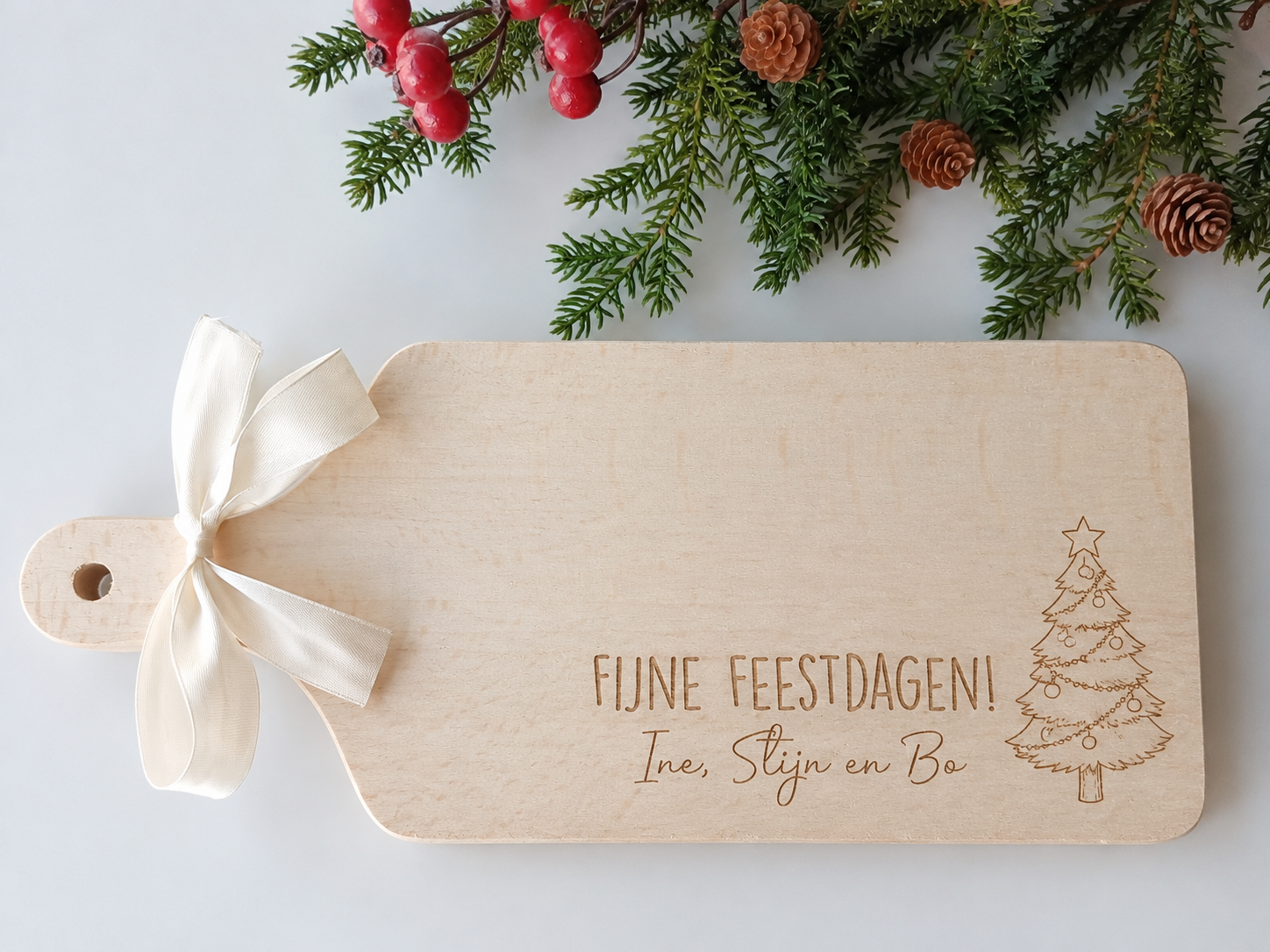 Gepersonaliseerde serveerplank voor Kerst