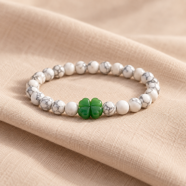 Marmor-Armband „Lucky Clover“