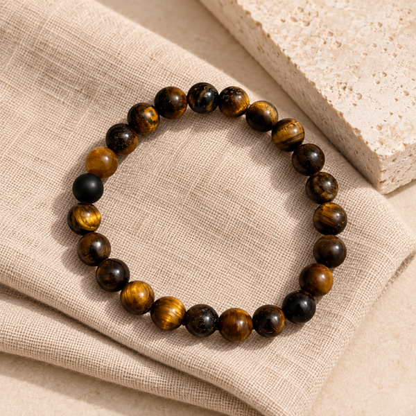Herrenarmband „Tiger Eye Noir“