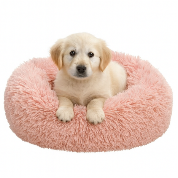 HONDENMAND FLUFFY ROZE DONUT